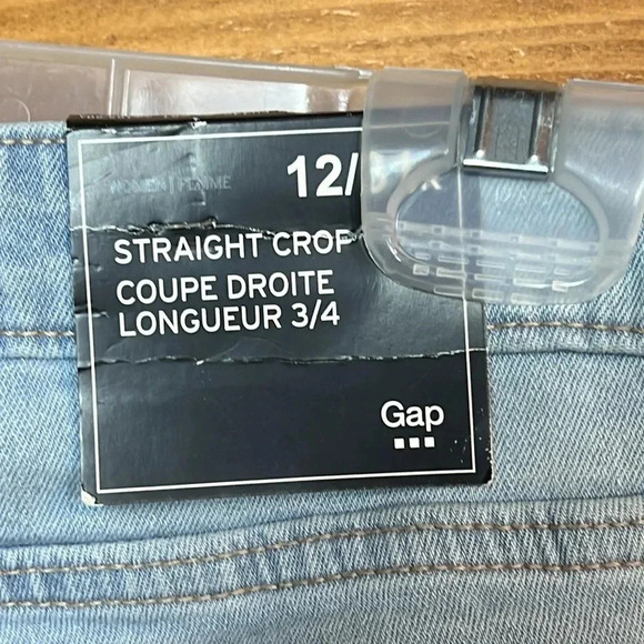 Gap women’s Jeans 12 Straight super crop light indigo streetwear Y2K denim retro - Picture 5 of 9